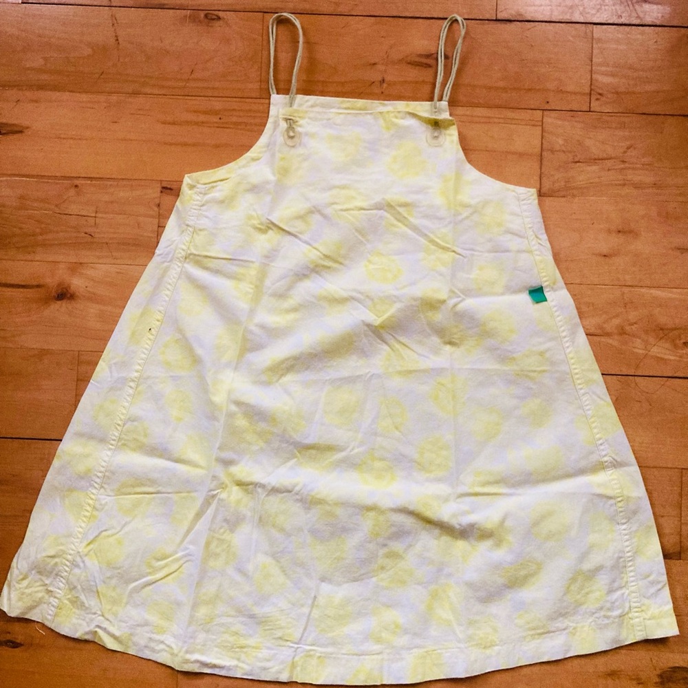Designer/Paris Kenzo Jungle Kids Neon Yellow Cotton Summer Dress Sz 6